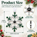 Personalized Photo Projection Green Crystal Snowflake Ornament