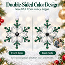 Personalized Photo Projection Green Crystal Snowflake Ornament