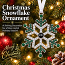 Personalized Photo Projection Green Crystal Snowflake Ornament