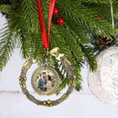 Personalized Christmas Wreath Photo Ornament - Upload Your Photo