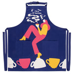 I'm A Lil' Barista Funny Cooking and Coffeemaking Apron Unisex 2 Pockets Adjustable Strap 100% Cotton | BlueQ at GetBullish