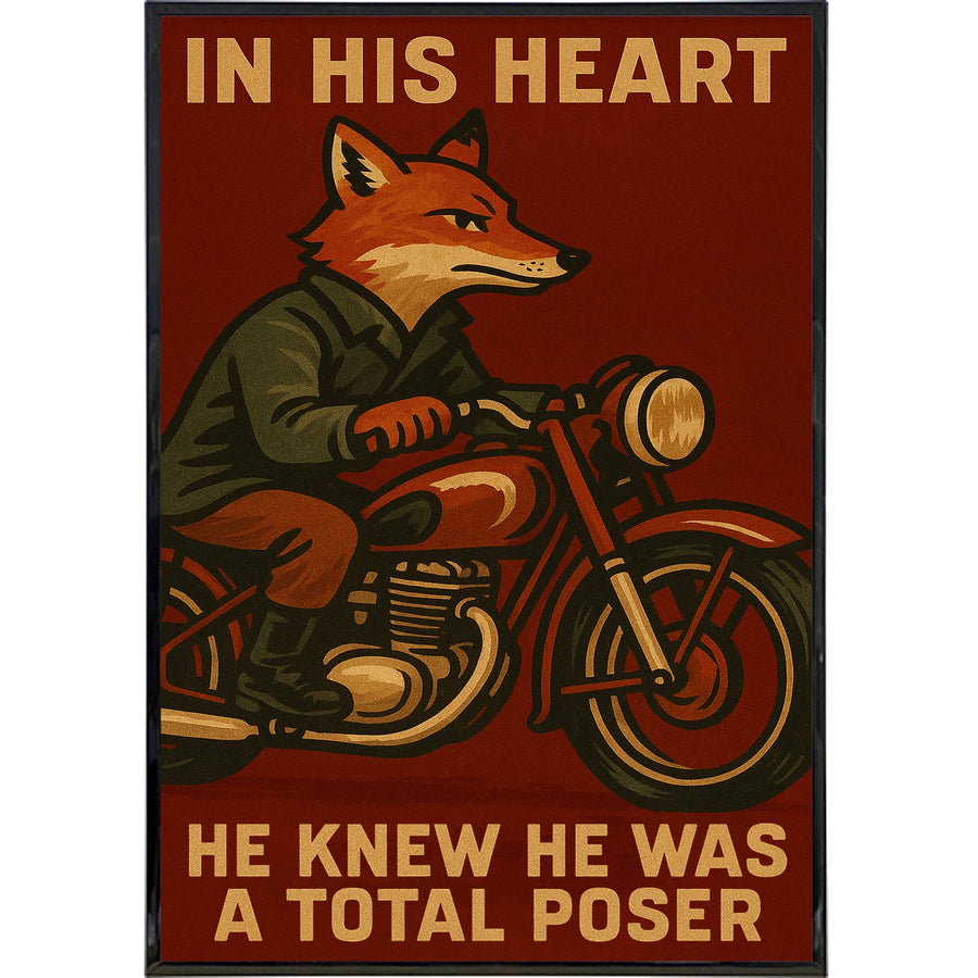 In His Heart He Knew He Was a Total Poser Poster Print