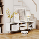 47.5 Inches TV Stand for 55-Inch TV with Compartments and Metal Legs