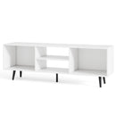 47.5 Inches TV Stand for 55-Inch TV with Compartments and Metal Legs