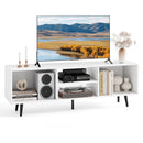 47.5 Inches TV Stand for 55-Inch TV with Compartments and Metal Legs