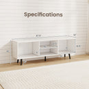 47.5 Inches TV Stand for 55-Inch TV with Compartments and Metal Legs