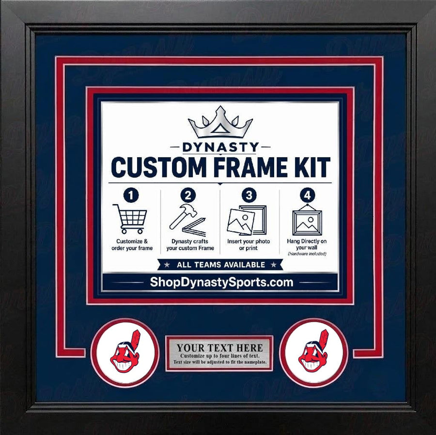 Cleveland Indians Custom MLB Baseball 8x10 Picture Frame Kit (Multiple Colors)