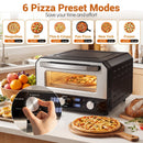 Indoor Electric Pizza Oven Countertop Pizza Oven for 12 Inch Pizzas-Black