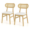 Indoor Mid Century Wood Dining Chairs Set of 2 for Dining Room