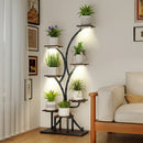 Indoor Plant Stand with Grow Lights 58" Tall 8-Tier Corner Metal Plant Shelf