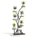 Indoor Plant Stand with Grow Lights 58" Tall 8-Tier Corner Metal Plant Shelf