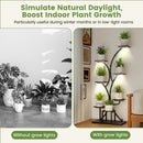 Indoor Plant Stand with Grow Lights 58" Tall 8-Tier Corner Metal Plant Shelf