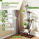Indoor Plant Stand with Grow Lights Tall 8-Tier Corner Metal Plant Shelf