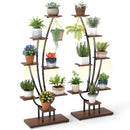 Indoor Plant Stand with Grow Lights Tall 8-Tier Corner Metal Plant Shelf