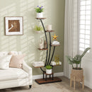 Indoor Plant Stand with Grow Lights Tall 8-Tier Corner Metal Plant Shelf