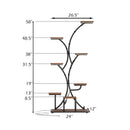 Indoor Plant Stand with Grow Lights 58" Tall 8-Tier Corner Metal Plant Shelf