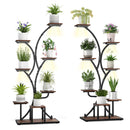 Indoor Plant Stand with Grow Lights 58" Tall 8-Tier Corner Metal Plant Shelf