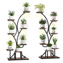 Indoor Plant Stand with Grow Lights 58" Tall 8-Tier Corner Metal Plant Shelf