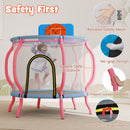 Kids Trampoline Indoor & Outdoor Pumpkin Trampoline-Pink