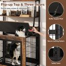Industrial Dog Kennel Dog Crate Furniture with Storage Shelves