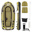 4-Person Inflatable Fishing Boat with Oars and Pump