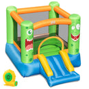 Inflatable Bounce House Monster Themed Bouncy Castle with Large Jumping Area and Slide 550W Blower Included