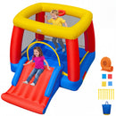 Inflatable Bounce House with Slide & Basketball Hoop