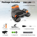 Inflatable Fishing Float Tube with Shoulder Straps and Storage for Angling