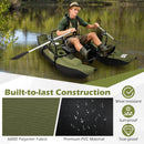 Inflatable Fishing Float Tube with Foldable Padded Seat and Adjustable Footrest-Green