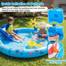 Inflatable Play Center Marine Life Spray Pool with Shark