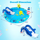 Inflatable Play Center Marine Life Spray Pool with Shark