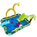 Inflatable Play Center Jungle Animal Spray Pool with Slide Giraffe