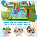 Inflatable Water Slide Giant Water Park with Long Slide Jumping Area
