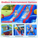 Inflatable Water Slide Park Giant Bounce House with Double Slides with 750W blower