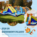 Giant Soccer Themed Inflatable Water Slide Bouncer with Splash Pool without Blower