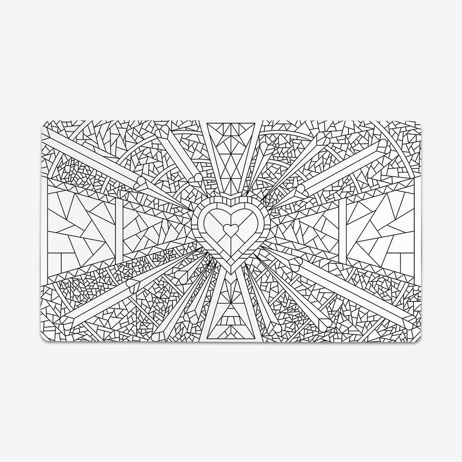 Colorbook Stained Glass Heart Playmat