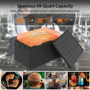 Insulated Food Pan Carrier 49 Qt Top Load Stackable Hot Box with Built-in Handles
