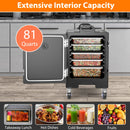 3 Pieces Stackable Insulated Food Pan Carrier 81 Quart LLDPE Food Box Carrier