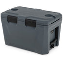 Insulated Portable Cooler Hard Shell Ice Chest with 2 Cup Holders Bottle Opener and Drain Plug