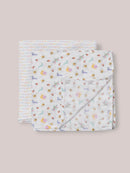 2-Pack Square Swaddle Blanket Set - Love Bug