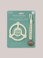 Silicone Teether Ring & Detachable Clip - Love Bug