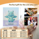 Personalized Kawaii Blue Dragon Blanket | Custom Name | Cute Dragon Throw