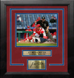 JT Realmuto Play at the Plate Philadelphia Phillies 8x10 Framed Photo with Engraved Autograph