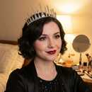 Jazz Age Skyscraper Tiara in Silver | Royalty Crown Bridal Hair Accessory