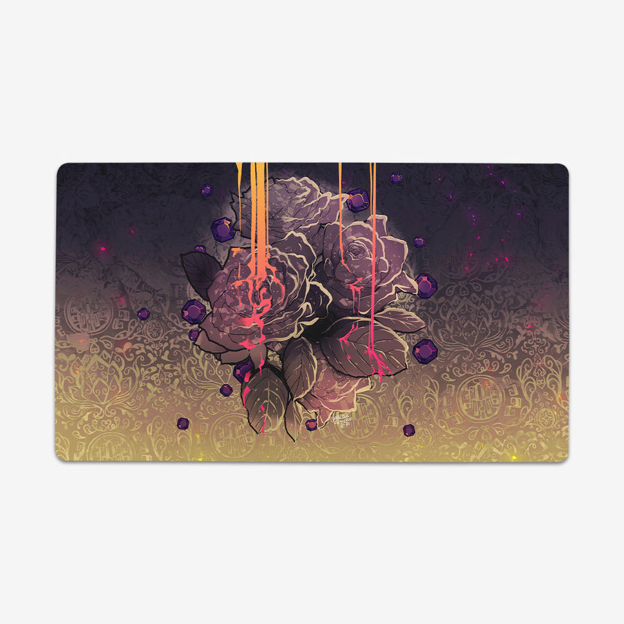 Gold and Purple Roses Playmat