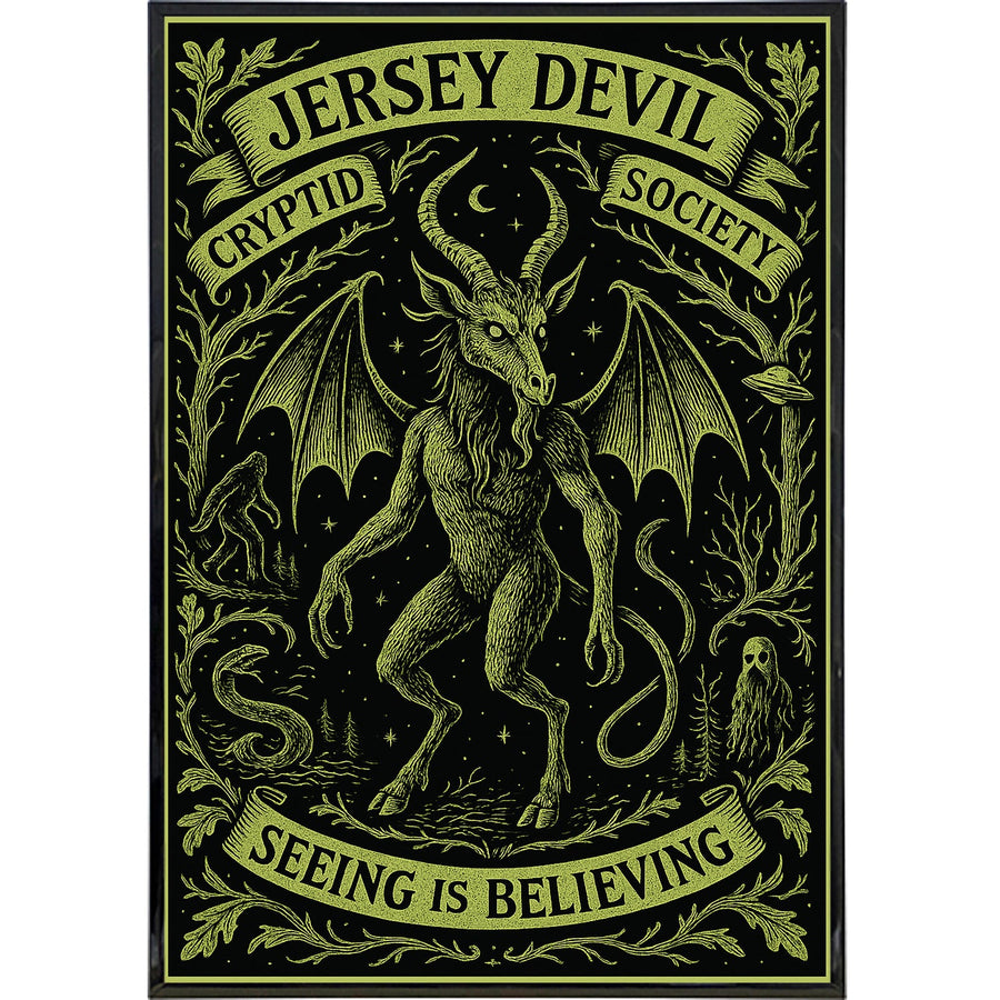 Jersey Devil Cryptid Society Poster Print