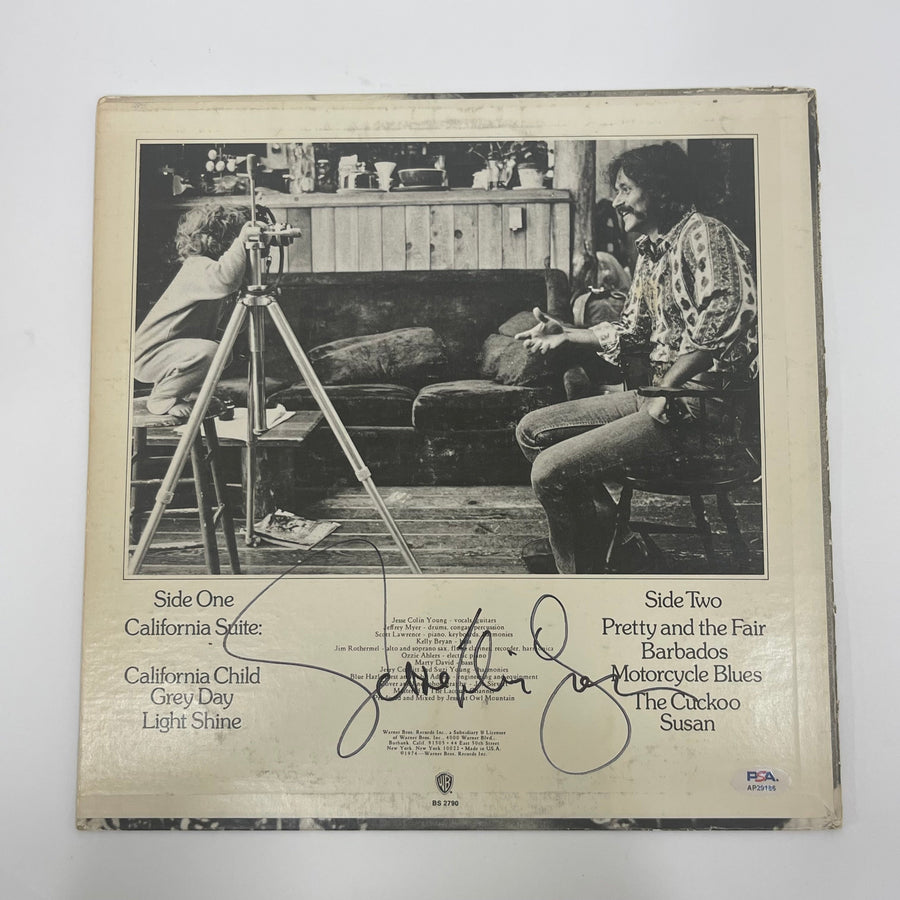 Jesse Colin Young signed Light Shine Vinyl PSA/DNA Album autographed