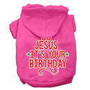 Christmas Pet Dog & Cat Hoodie Screen Printed, "Go Jesus, It's Your Birthday"
