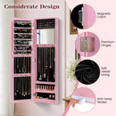 Jewelry Cabinet Wall or Door Mounted Jewelry Armoire Modern Hanging Jewelry Organizer