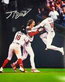 Johan Rojas Celebration Philadelphia Phillies Autographed 8" x 10" Baseball Photo